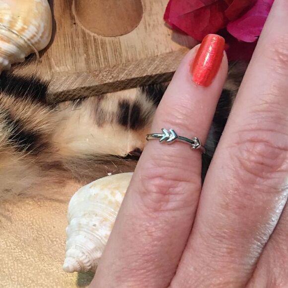 Arrow Sterling Silver Toe Ring - Picture 3 of 5